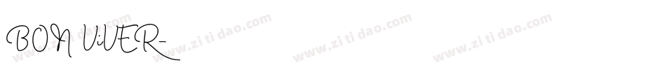 BON ViVER字体转换